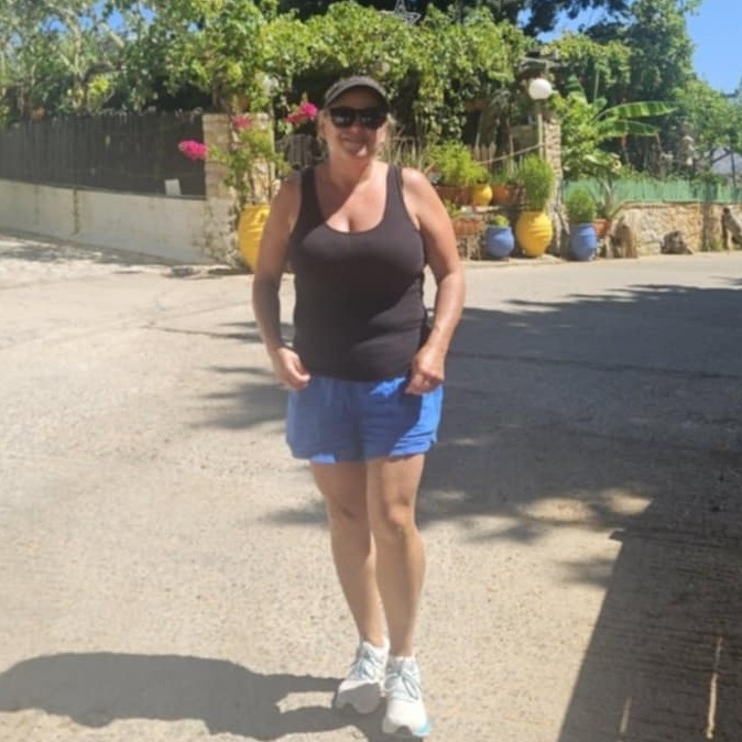 Nikki's barefoot walk